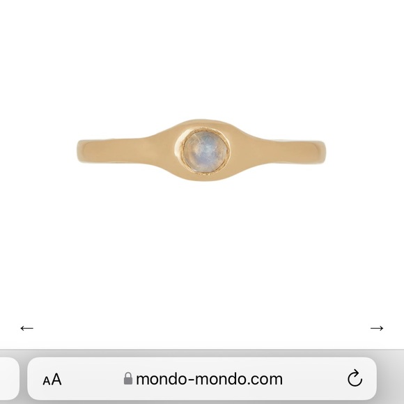Mondo Mondo Vero Moonstone Ring 14k Gold - Picture 1 of 3